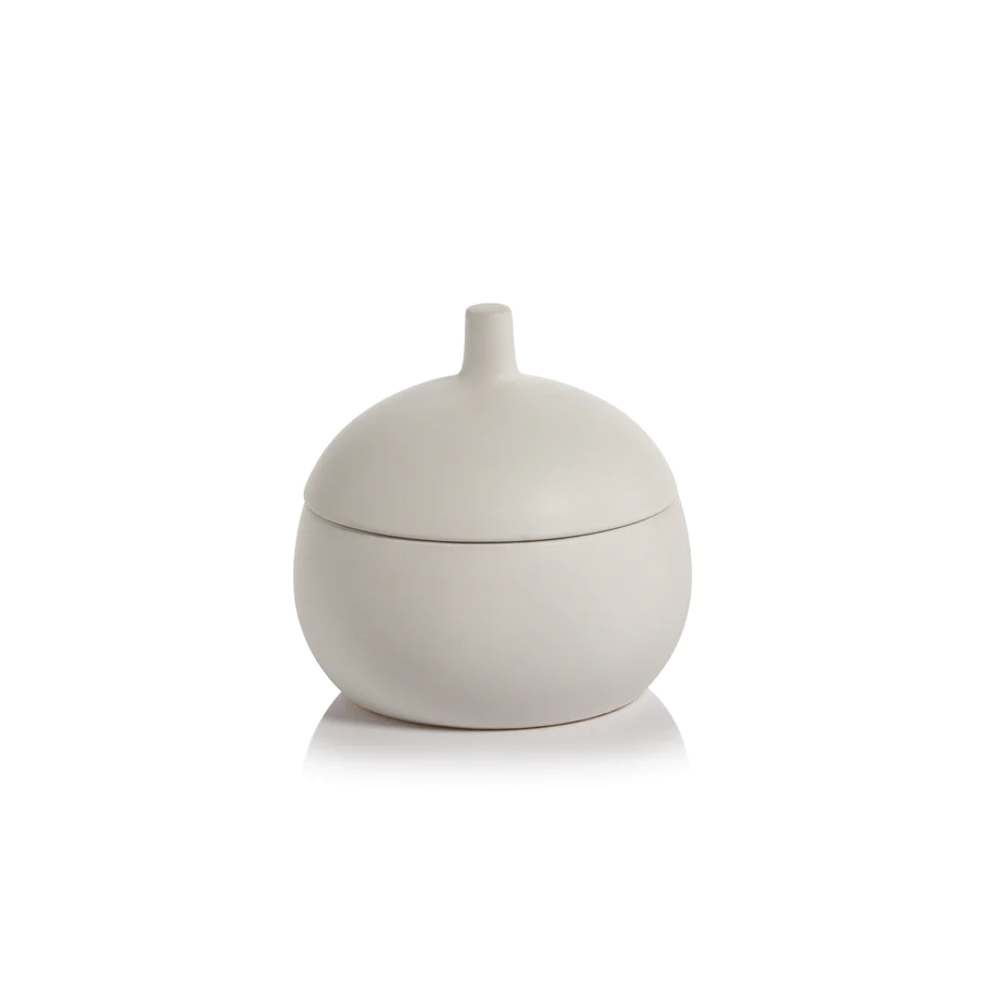 Small White Ceramic Canister