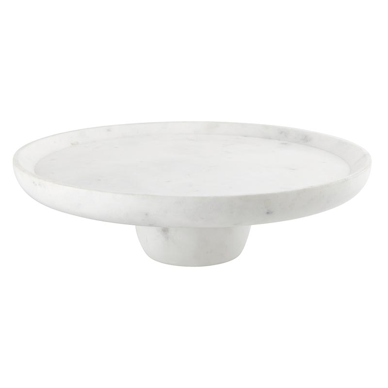 White Marble Pedestal Tray