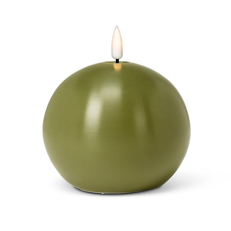 Green Flameless LED 4" Ball Candle