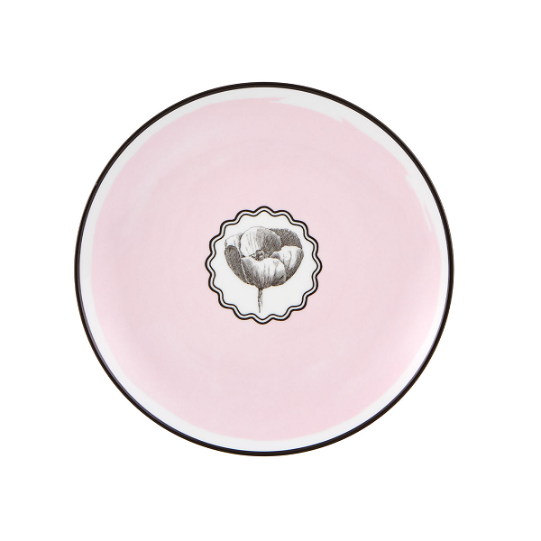 Pink Herbariae Dessert Plate