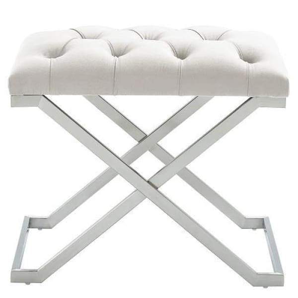 Kylie Bench Ivory and Silver - Boutique Marie Dumas