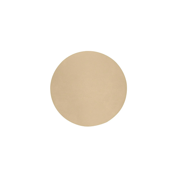 Round Champagne Leather Placemat