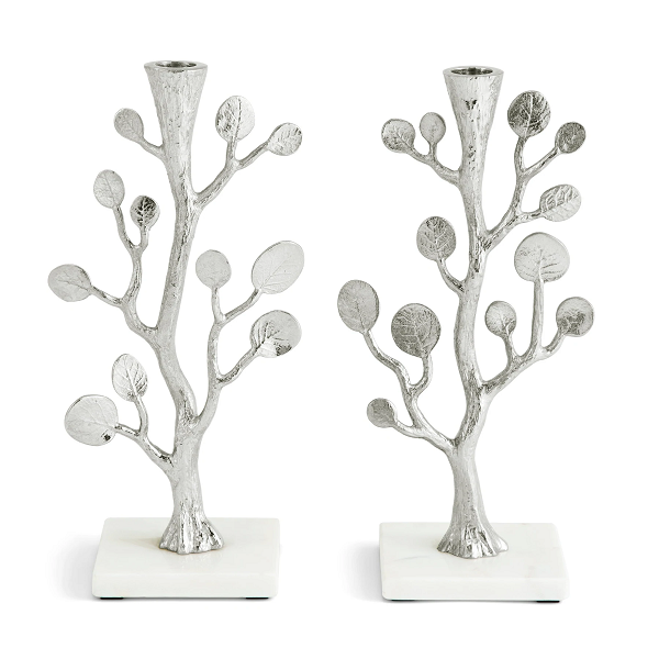Michael Aram Botanical Leaf - Set of Two Candleholders