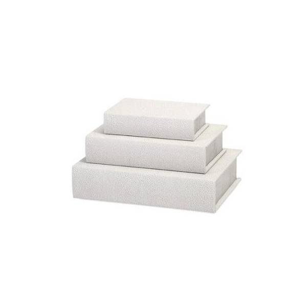 Medium White Book Box 
