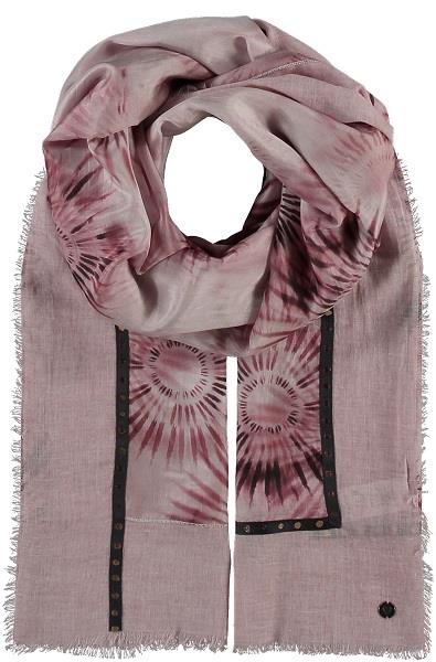 Silk Patterned Pink Scarf