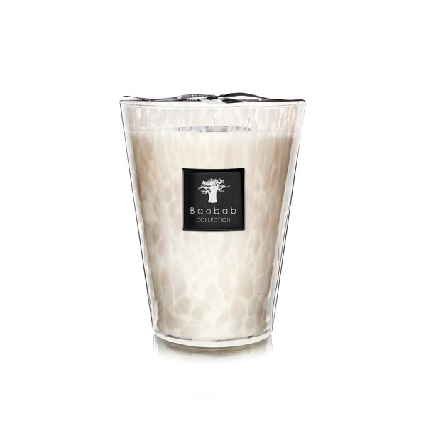 Baobab Collection White Pearls Large Candle