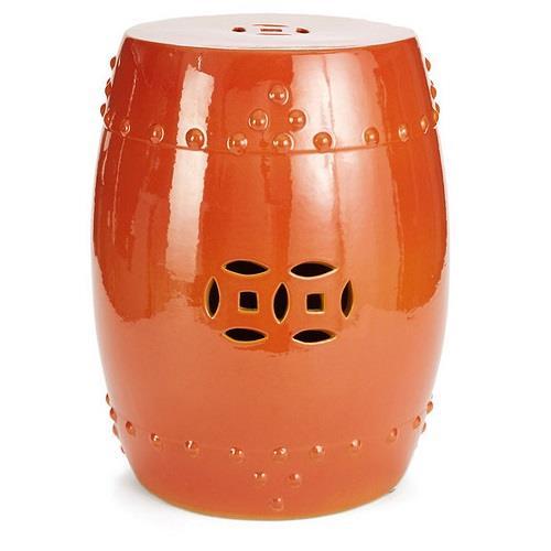 Tangerine Ceramic Stool - Boutique Marie Dumas
