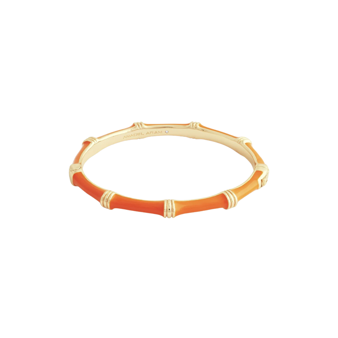 Anabel Aram Bamboo Enameled Hinged Bangle