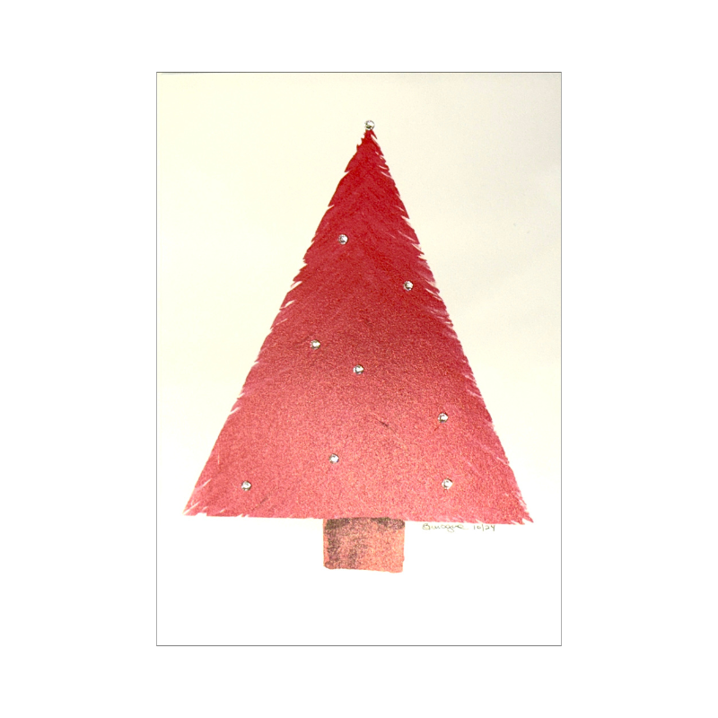 Handmade Christmas Tree Card Box