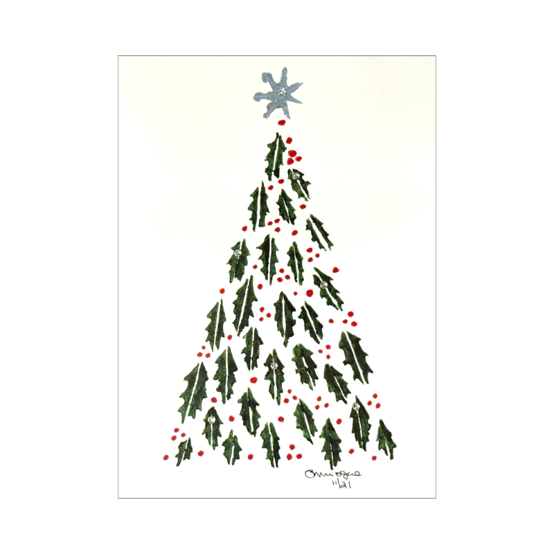 Handmade Christmas Tree Card Box