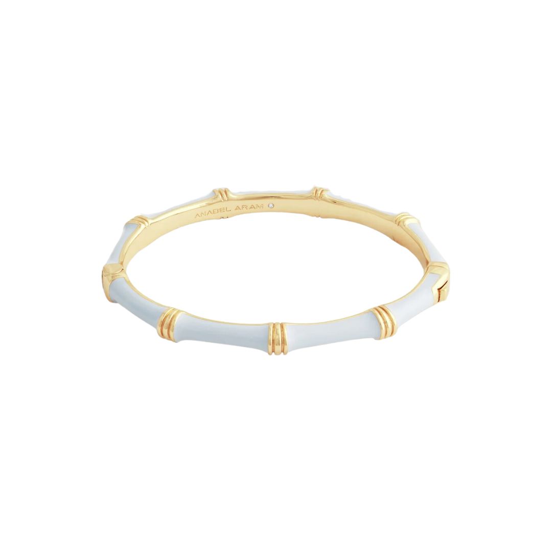 Anabel Aram Bamboo Enameled Hinged Bangle