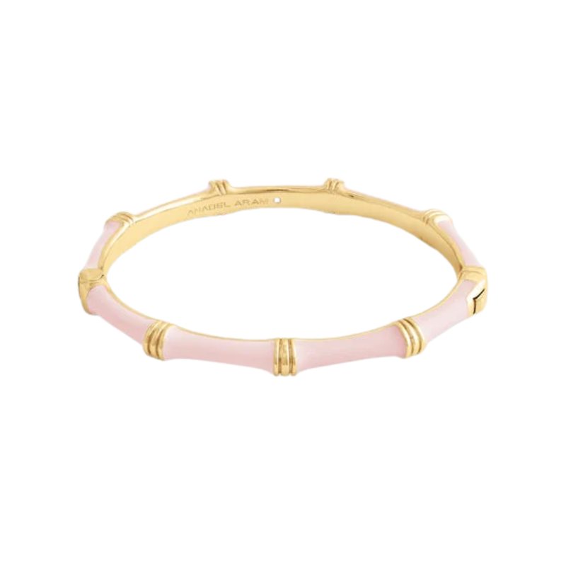 Anabel Aram Bamboo Enameled Hinged Bangle