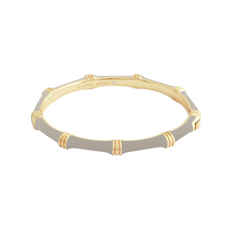 Anabel Aram Bamboo Enameled Hinged Bangle
