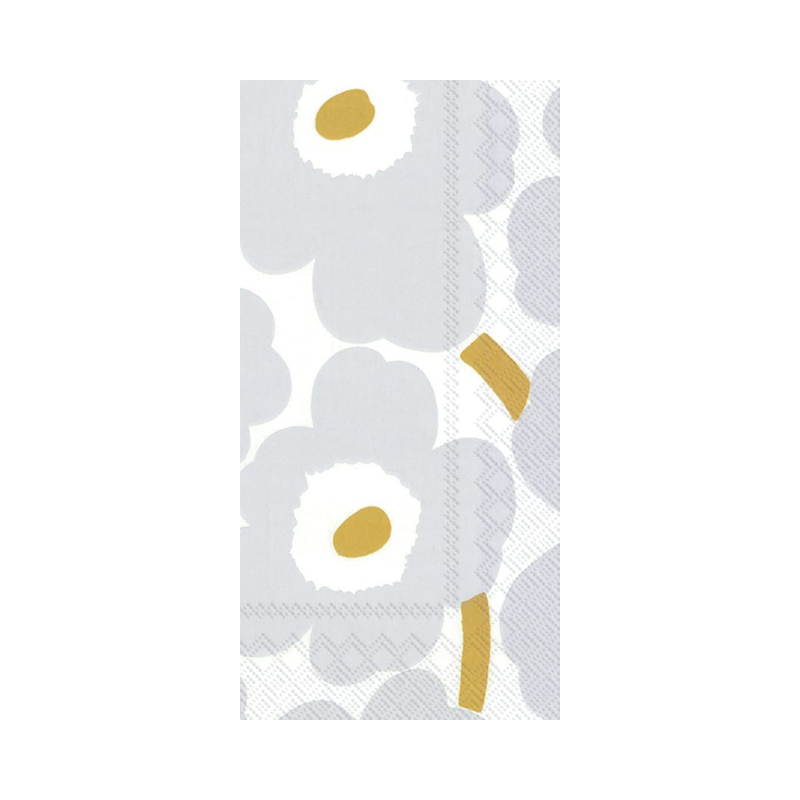 Marimekko Unikko White Silver Napkins - Boutique Marie Dumas