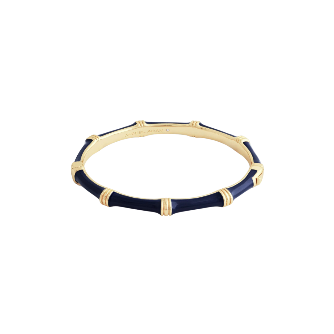 Anabel Aram Bamboo Enameled Hinged Bangle