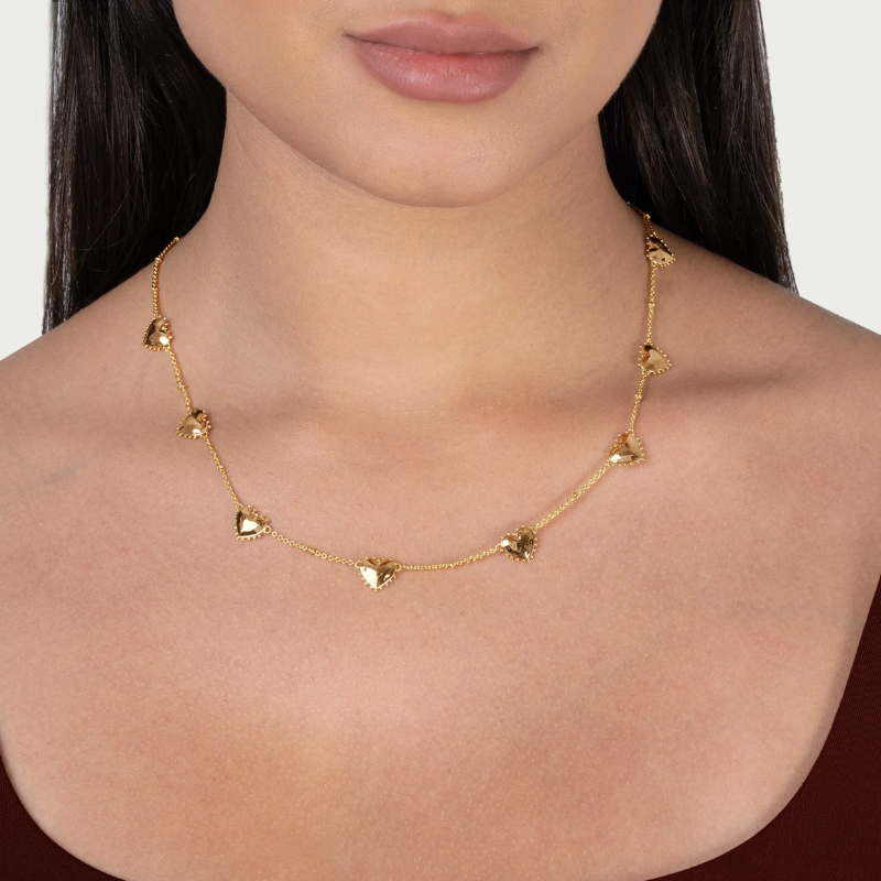 Anabel Aram Heart Station Necklace