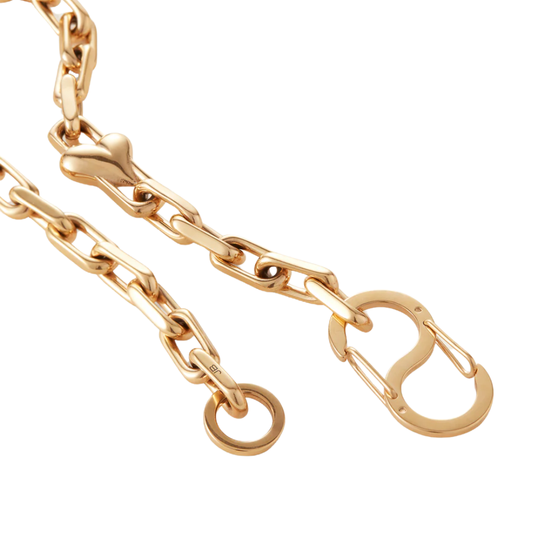 Jenny Bird Gold Art Heart Chain Necklace