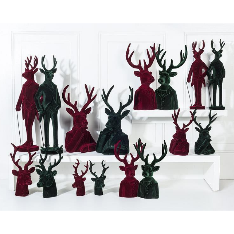 Large Green Stag Bust