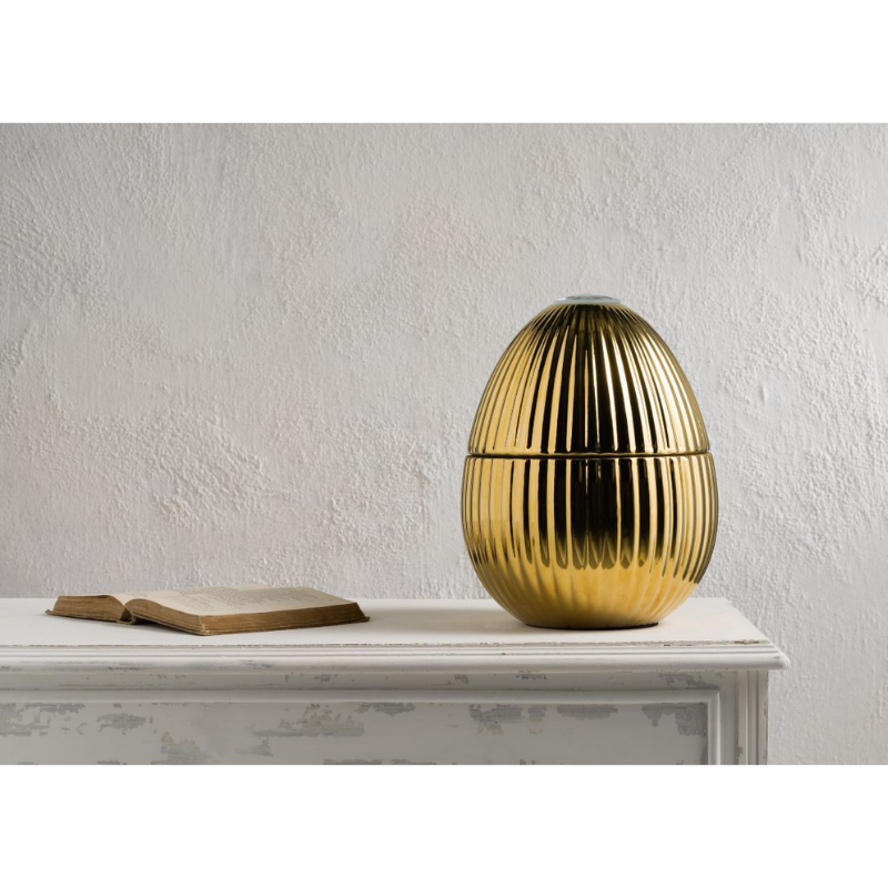 Ladenac Large Bois de Russie 18k Gold Egg Candle