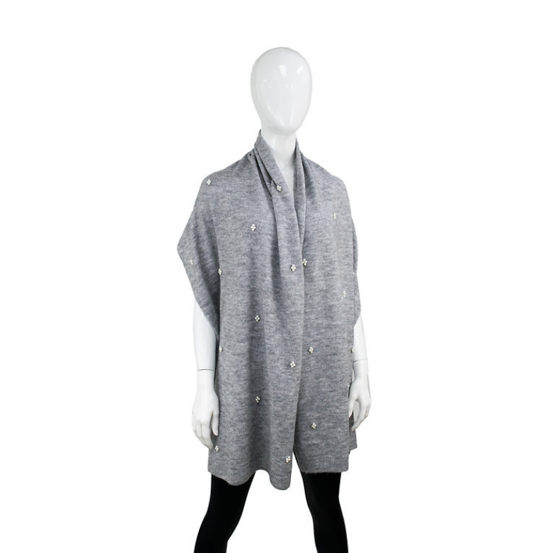 Knitted Pearl Scarf