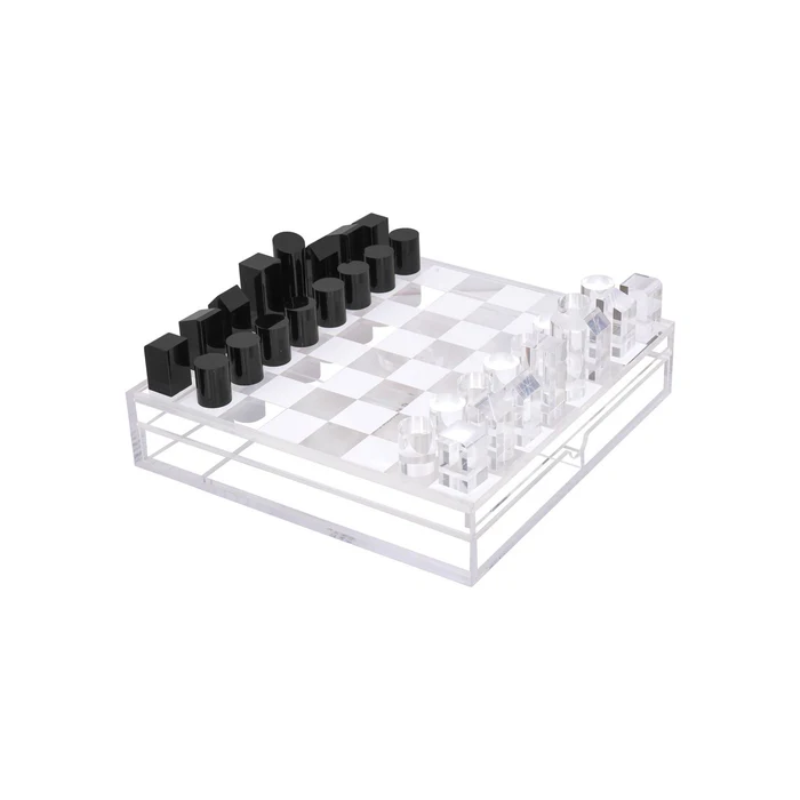 Acrylic Chess &amp; Tic Tac Toe Set