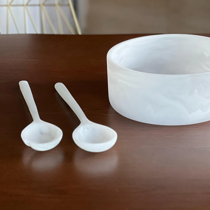 Resin Swirl Salad Servers