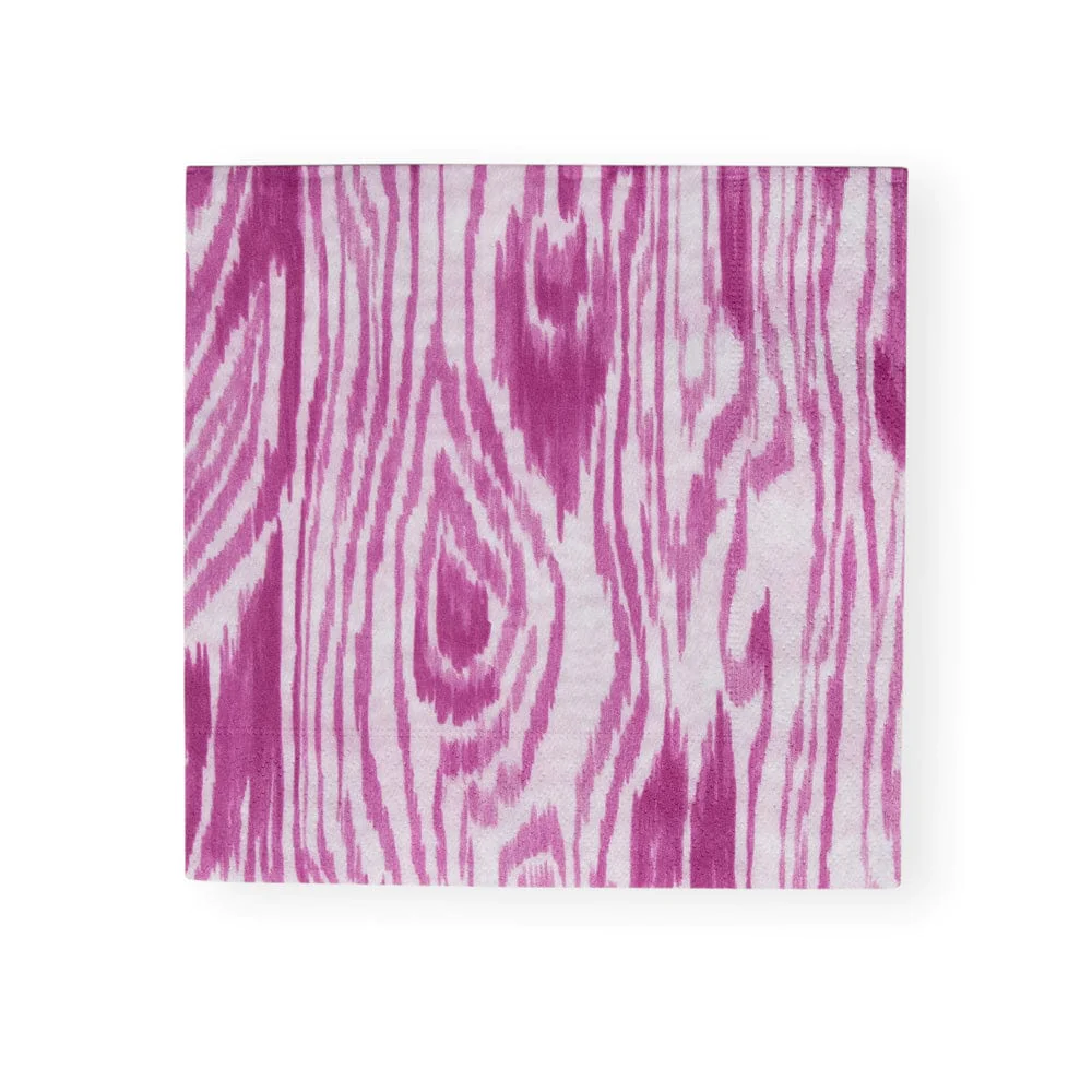 Fushia Woodgrain Napkins