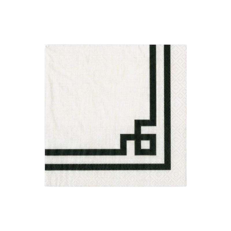 Rive Gauche Black &amp; White Napkins