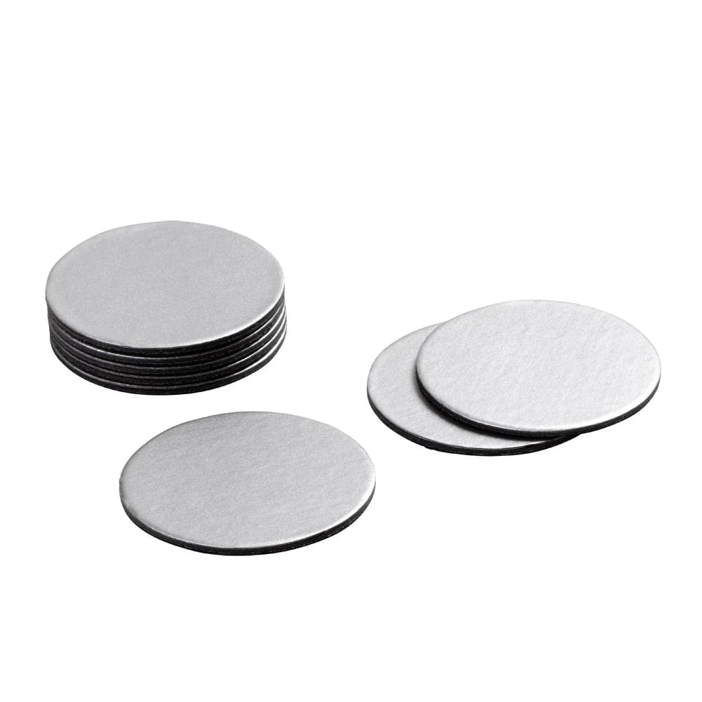 Silver Luster Round Coasters