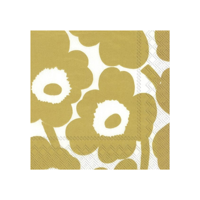 Marimekko Unikko White Gold Napkins