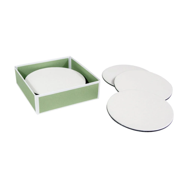 Cream Round Lizard Coasters