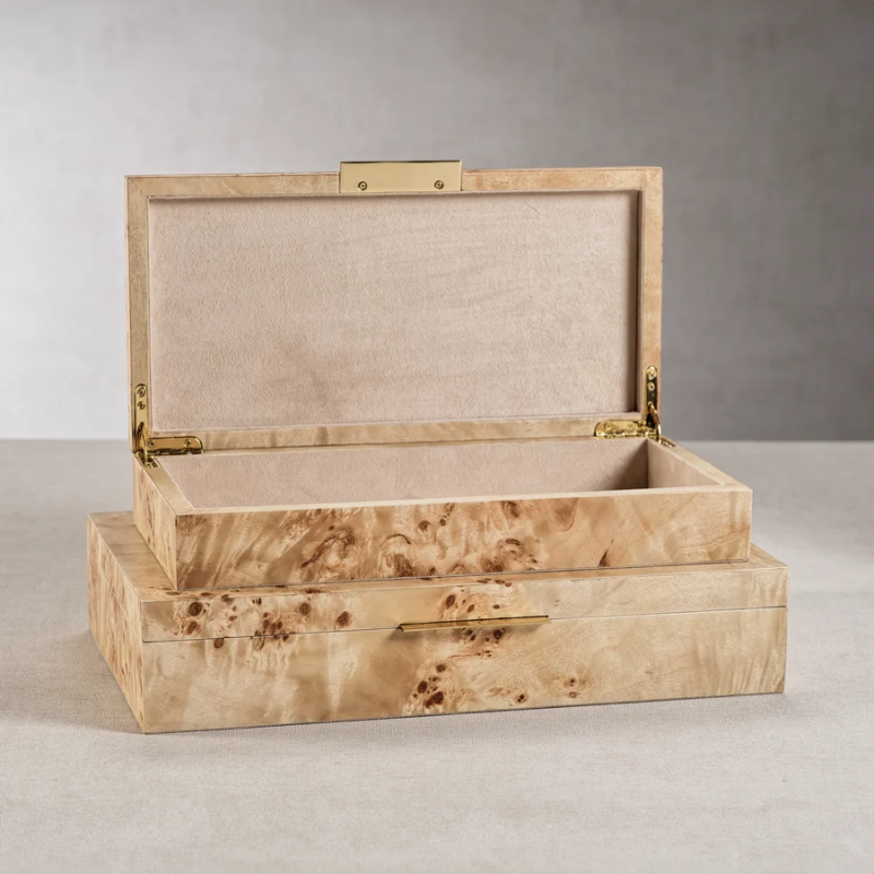 Large Burl Wood Box
