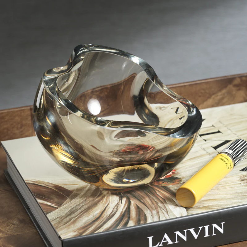 Taupe Venti Glass Bowl