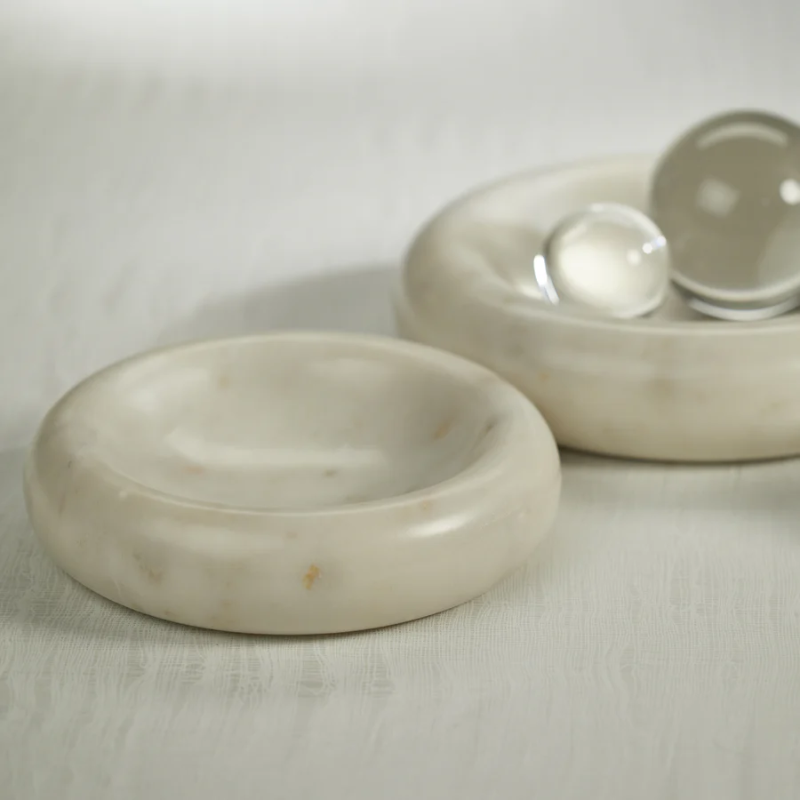 Small Curved Marble Bowl