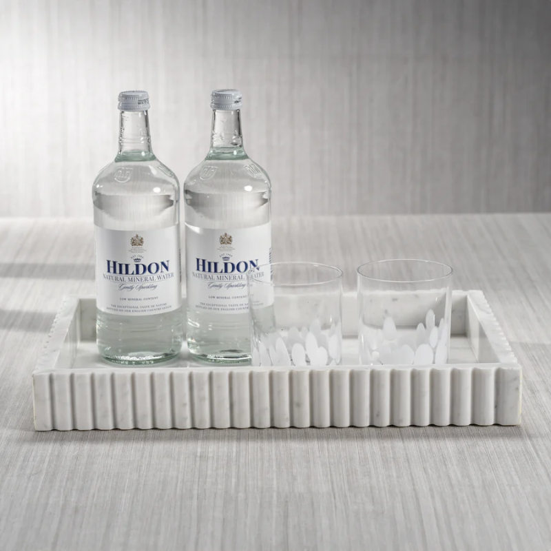 Medium Scalloped Marble Tray