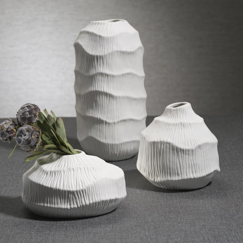 Medium Matte White Porcelain Vase