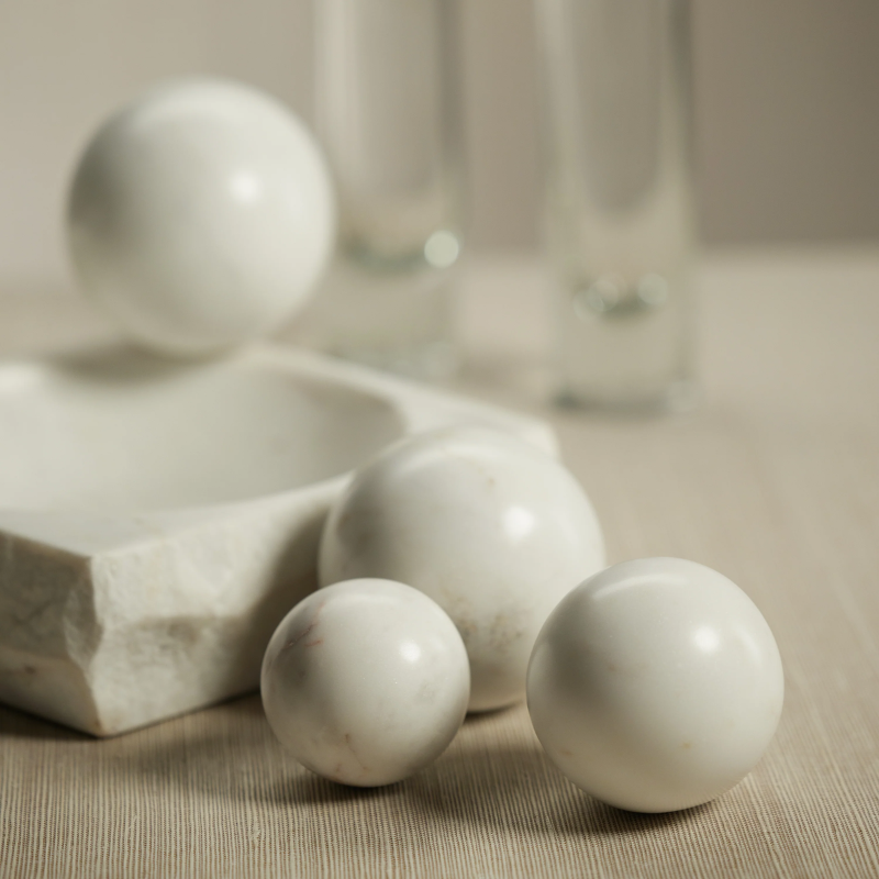 Small White Marble Ball