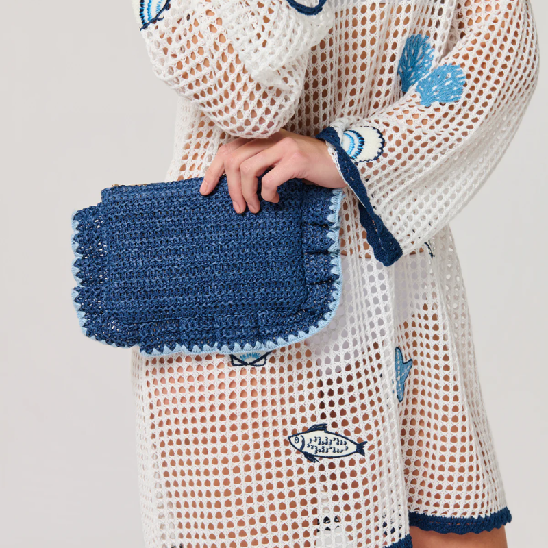 Navy Arabella Zip Pouch