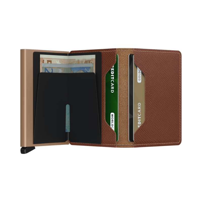 Secrid Saffiano Caramel Slimwallet