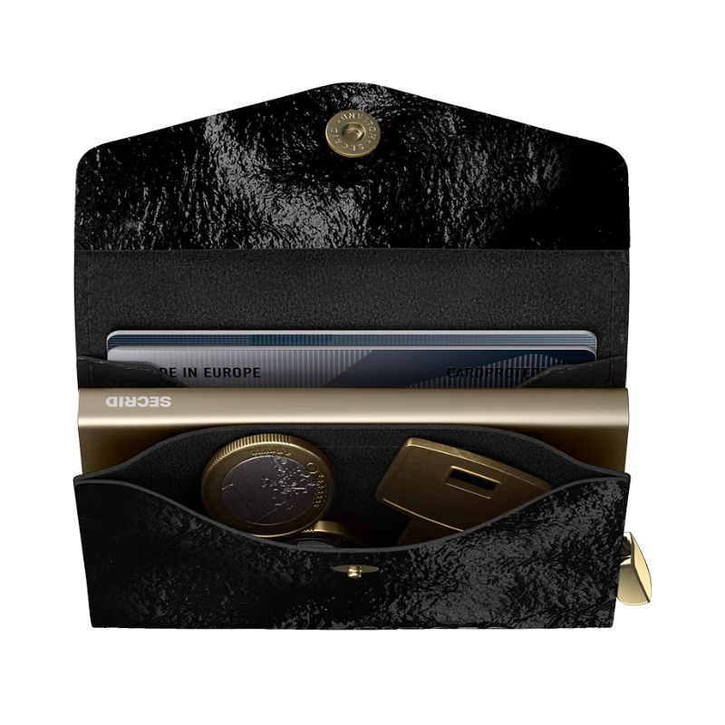 Secrid Black Naplak Envelope Wallet