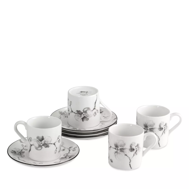 Michael Aram Black Orchid Demitasse Set