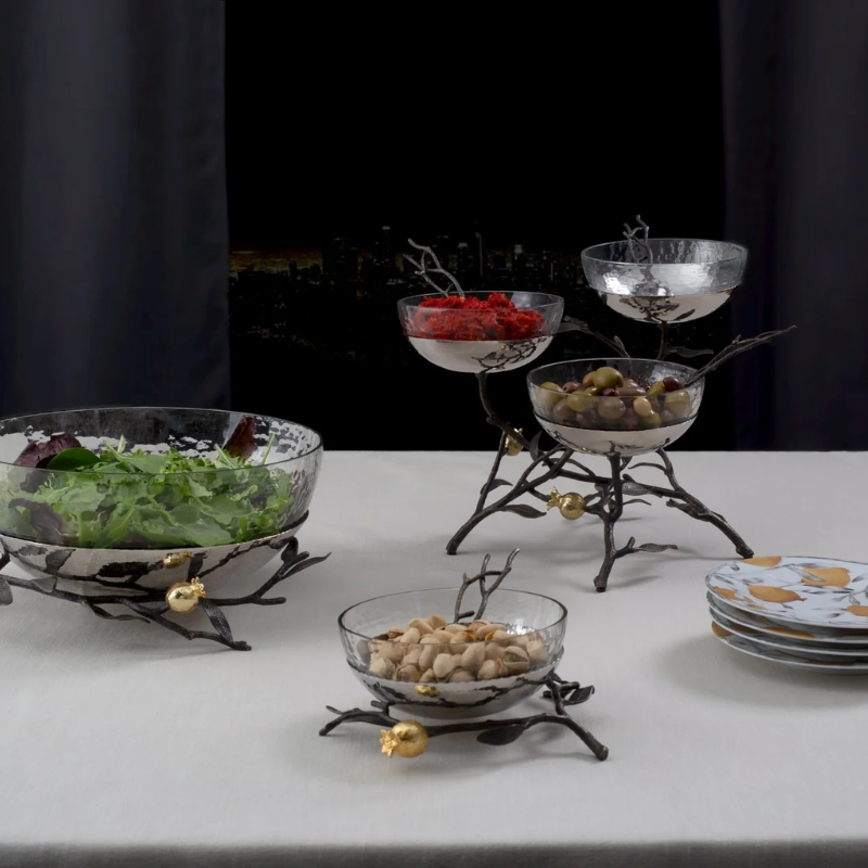 Michael Aram Pomegranate Glass Bowl & Spoon