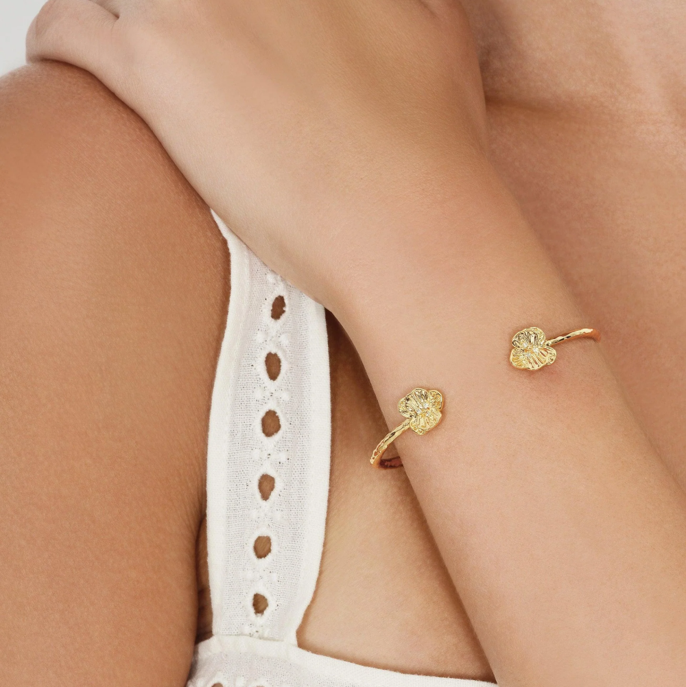 Anabel Aram Orchid Gold Bangle