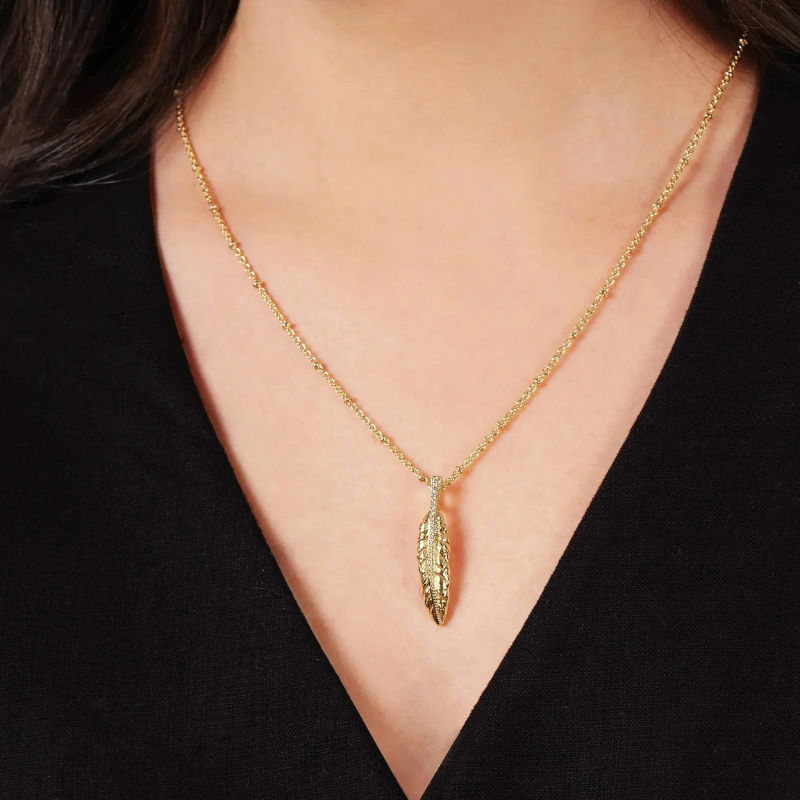 Anabel Aram Gold Molten Bead Chain