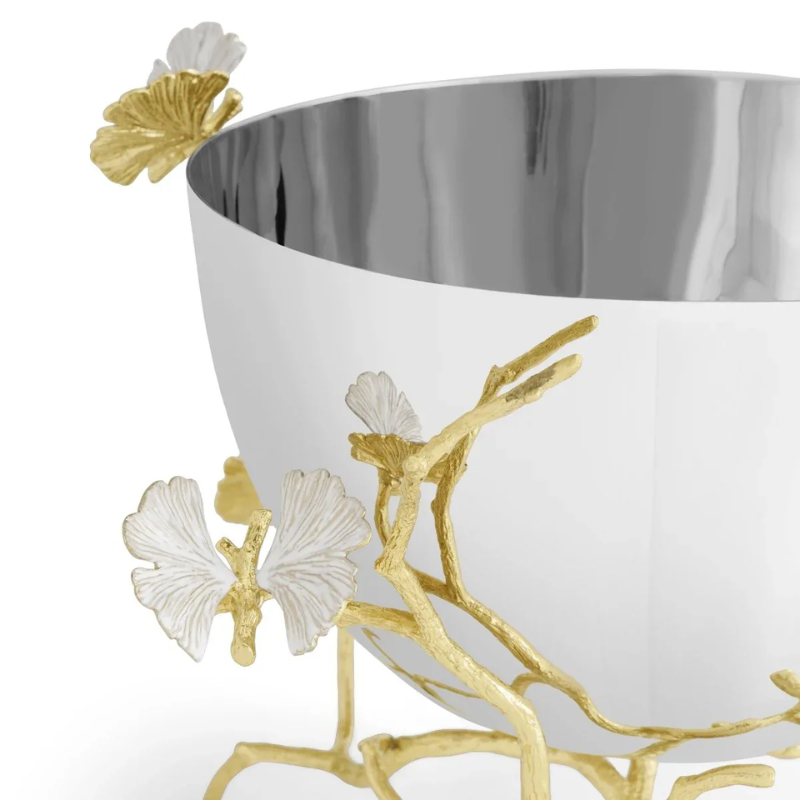 Michael Aram Gold Butterfly Ginkgo Serving Bowl