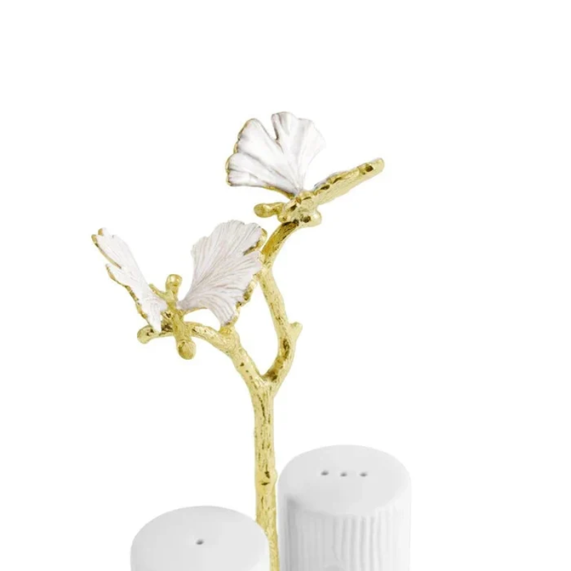 Michael Aram Butterfly Ginkgo Gold Salt & Pepper Shakers