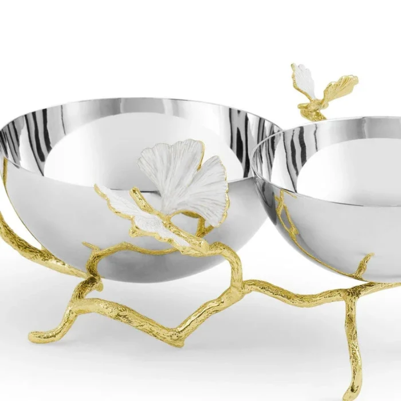 Michael Aram Butterfly Ginkgo Gold Double Dish
