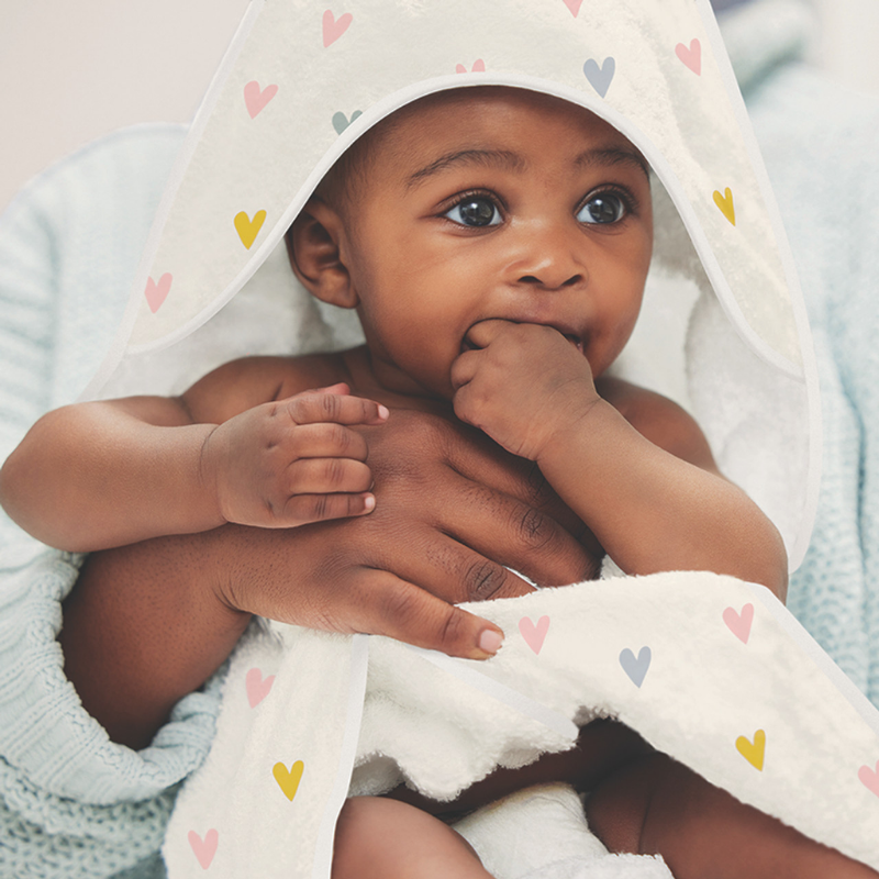 Hearts Hooded Towel - Boutique Marie Dumas