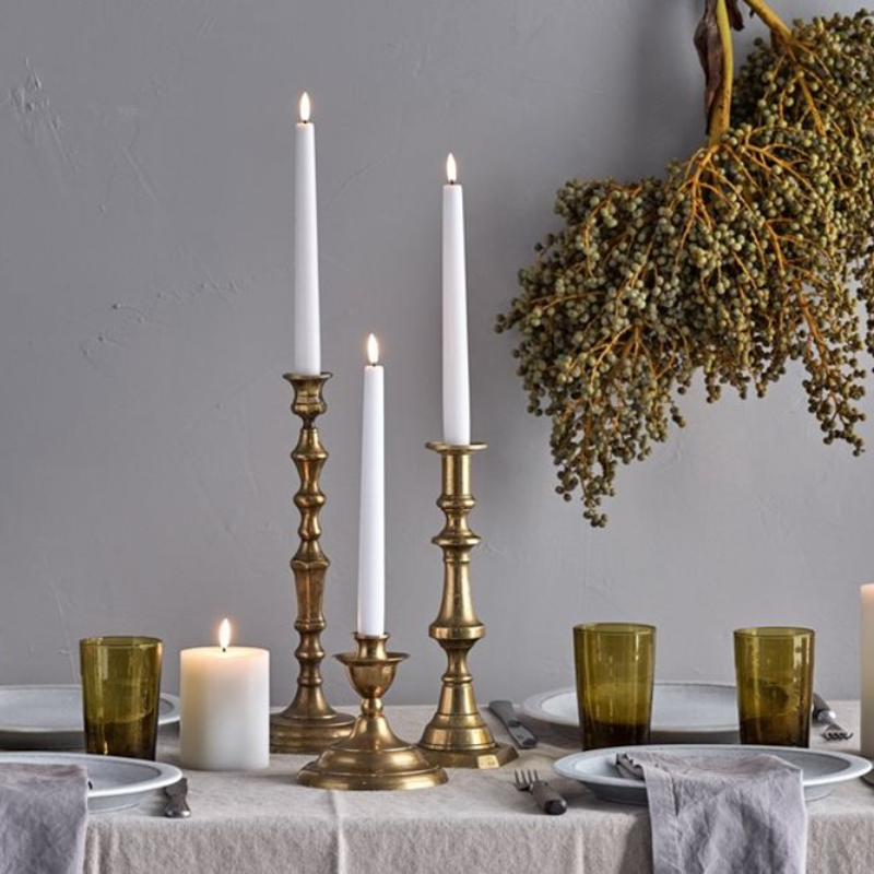 Classic Ivory LED Taper Candle Set