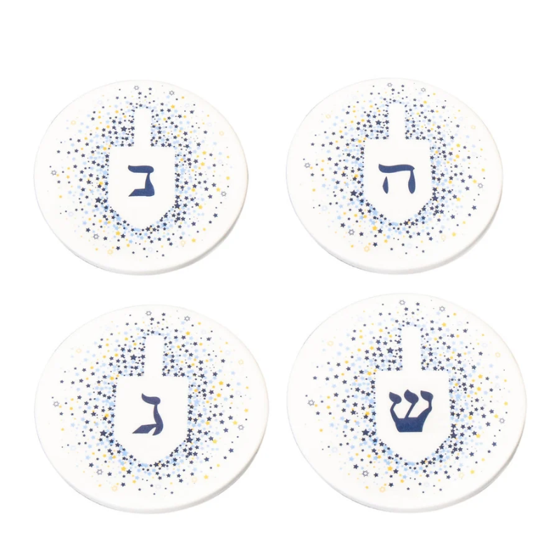 Set of 4 Dreidel Coasters